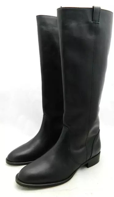 JCREW $328 Dix Tab Leather Boots 6 black shoes winter a9838