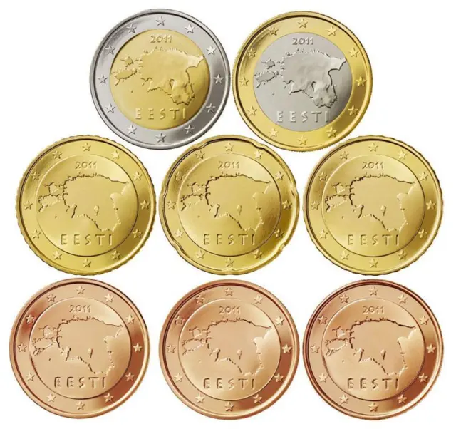 Estland KMS 2011 ST 1 Cent bis 2 Euro lose Nominal 3,88 €*