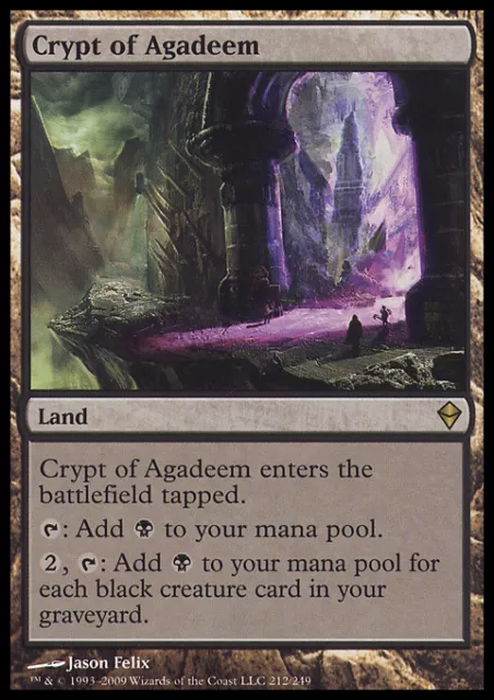 Mtg Crypt Of Agadeem Asian Exc - Cripta Di Agadeem - Zen - Magic