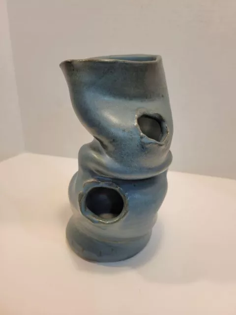 Abstract Art Pottery Piece  Unusual RARE Unique Signed