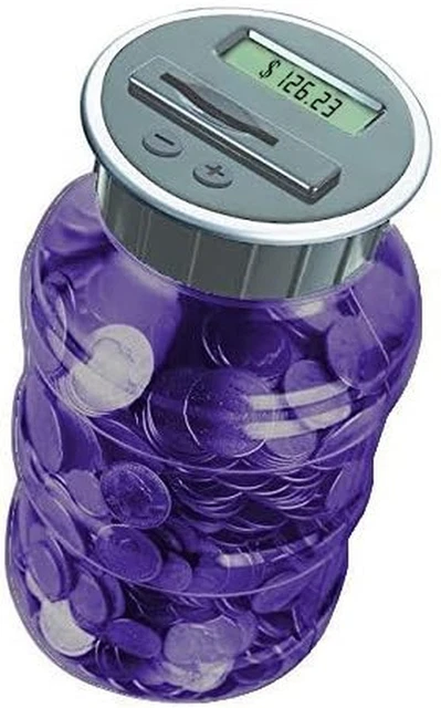 Digital Coin Counter by Digital Energy Pennies Nickles Dimes Quarter Savings Jar