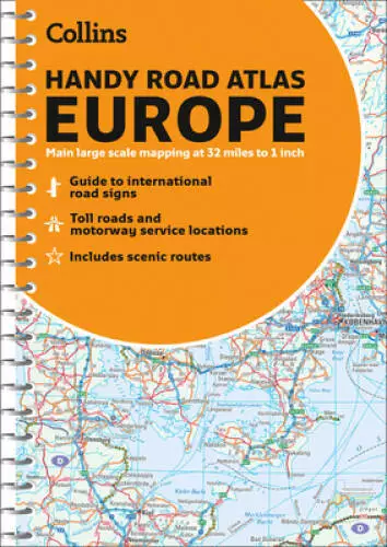 Collins Handy Road Atlas Europe - Spiral-bound By Collins Maps - VERY GOOD