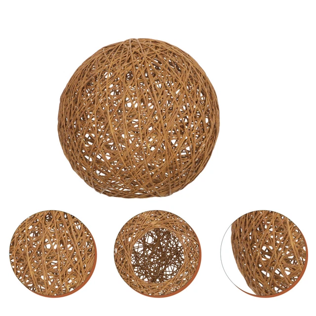 Tissé Rotin Lugetshade de Lustre an Wicker Pendentif