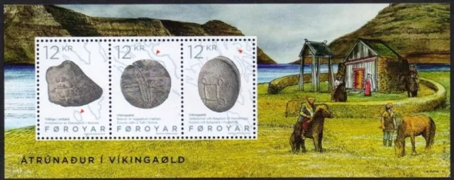 Faroe Islands 2015 Religion in the Viking Era, Artefacts, Minisheet, UNM / MNH