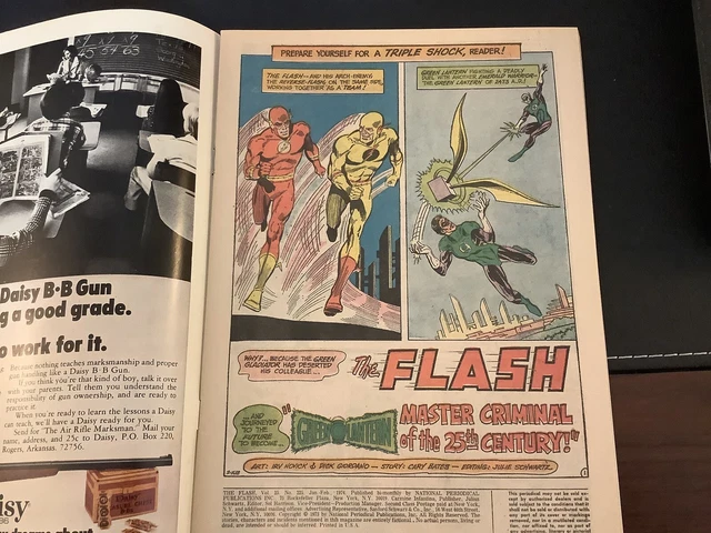 The Flash vol.1 #225 1974 co-starring Green Lantern reverse flash,barry allen,Ki 6