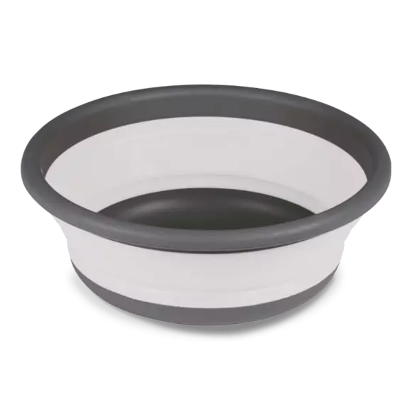 Kampa Large Collapsible Silicone Sided Round Washing Bowl - Grey