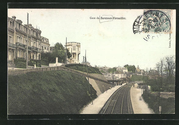 CPA Suresnes-Versailles, La Gare with the Gare Building