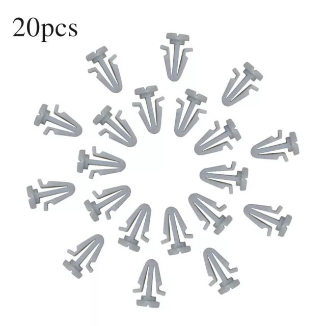 20 Pcs /Set Grille Clips Gray Nylon Retainer For Nissan 62318-D0100, 62318D0100