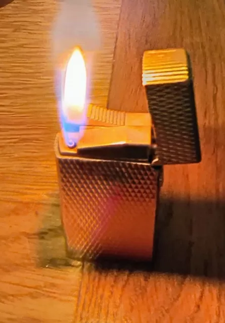 DUNHILL 70 GOLD Plated Lighter Fully Working Good Condition New O/Rings ...