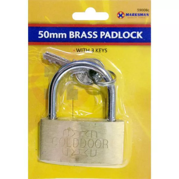 Lucchetto Marksman 50Mm Ottone Con 3 Chiavi