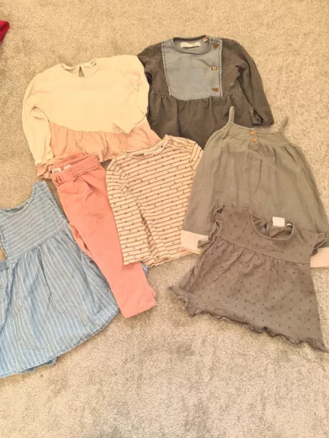 Zara toddler girl bundle 12-18 months dresses tops and joggers