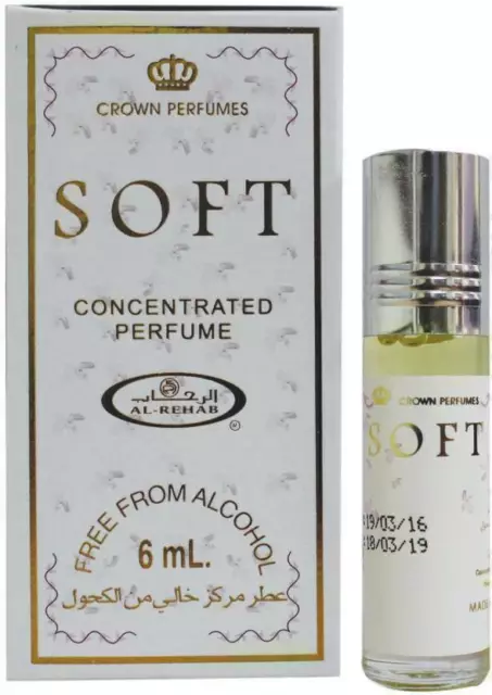 Perfume concentrado suave Al Rehab perfume rollo en corona paquete de 6 ml