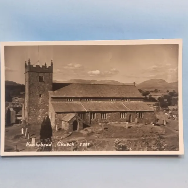 Hawkshead Postcard C1950 Real Photo St Micheal All Angels Parish Church Cumbria