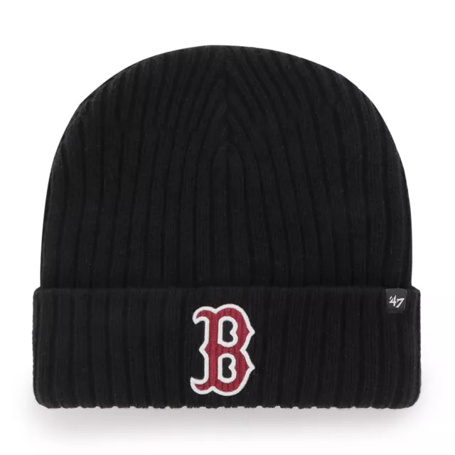 MLB Boston Rouge Sox Bonnet en Laine Gros Cord Logo Beanie Tricoté 196895666503