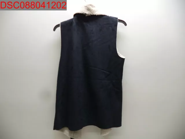 NWT-Susina Open Vest, Faux Suede Shearling, Black/Gray Owl, Size S, 439054962857 2