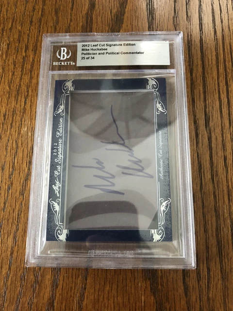 2012 Leaf Cut Signature Autograph Edition Mike Huckabee #25/34.
