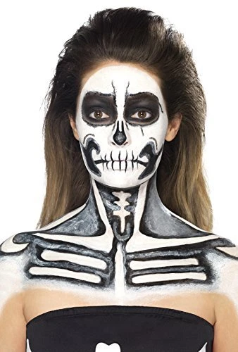 Smiffys Smiffys Make-Up FX, Skeleton Liquid Latex Kit,