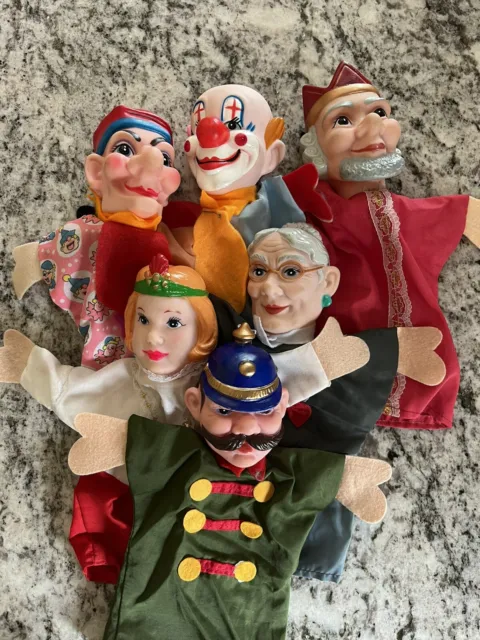 Lot of 6 Vintage Hand Puppets Mister Mr. Rogers Neighborhood  PBS