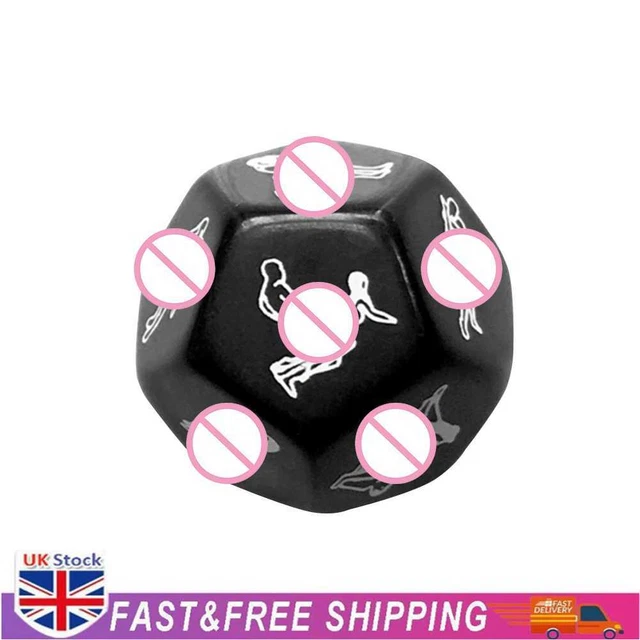 3pcs Sex Fun Dice 12-sided Erotic Love Sexy Posture Couple Toys (Black)