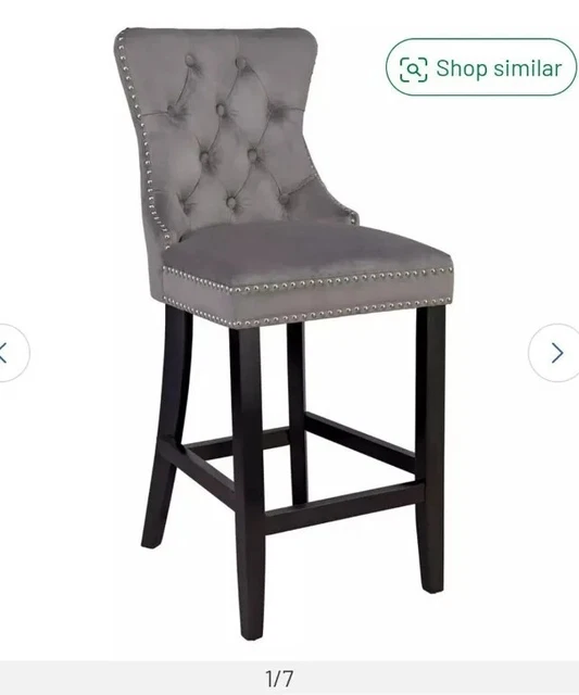 ARGOS HOME PRINCESS Stud Bar Stool Charcoal £95.00 PicClick UK