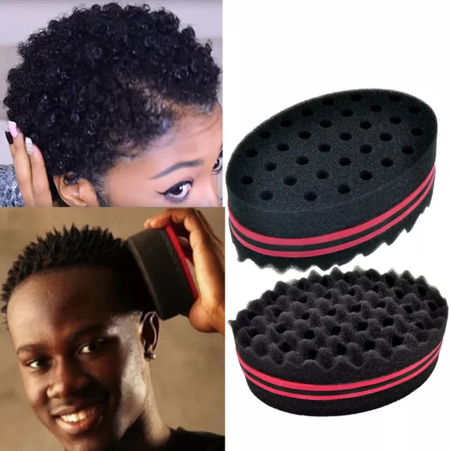 Magic Twist Hair Sponge, Barber Hair Brush Sponge, Styling Tool For Afro  Curl, Coils, Dreadlocks (2 PACK)