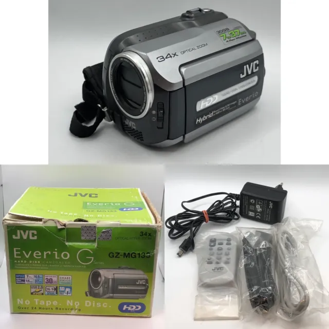 JVC Everio GZ-MG133 HDD Camcorder 30GB 34x Optical Zoom - Mint Condition