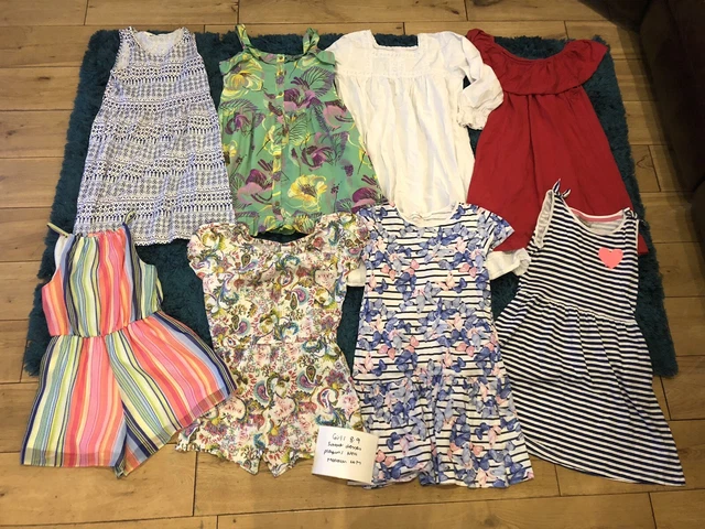 Girls age 8-9 years summer bundle dresses playsuits Next matalan H&M floral