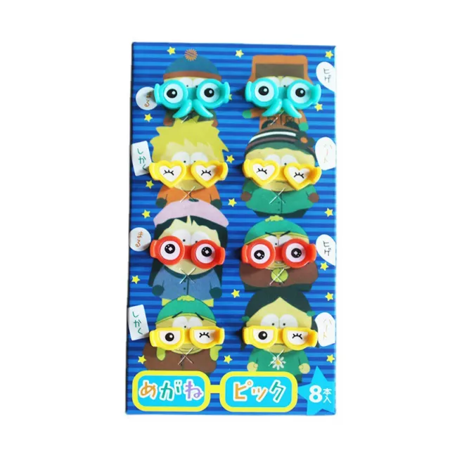 8pcs Cartoongläser Obstgabel Mini Cartoon Snack Kuchen Dessert Zahnstoch-DB