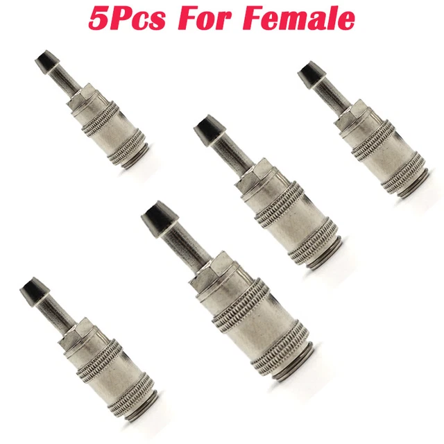 5Pcs Blood Pressure Cuff Connector Metal Air Hose NIBP Cuff Female Connectors