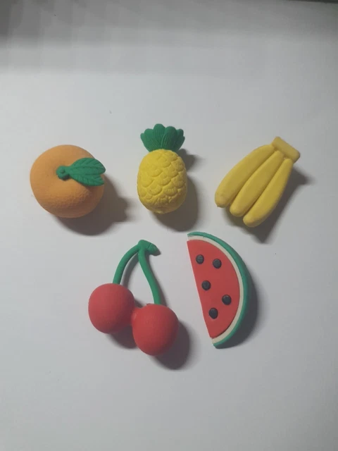 50 Bunte Frucht-Radiergummis – Süße Mini-Radierer Für Kinder