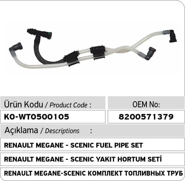 GuusCar Manguera De Combustible Para Renault Clio I Megane I Kangoo 1.6 16V – Reemplazo OEM 7700113964
