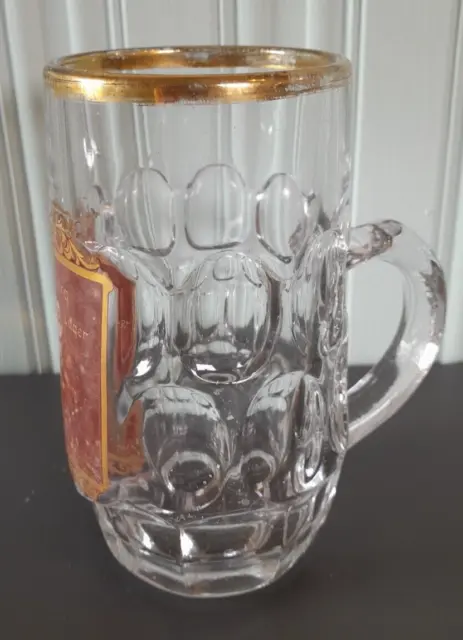 RARE Vintage Gold Rimmed Carlsberg Lager Glass Tankard Stein Beer Mug [r] 2