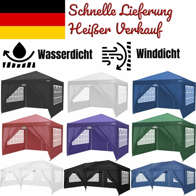 Faltpavillon Pavillon 3x3 3x6 Wasserdicht Anti-UV Gartenzelt Partyzelt Faltzelt