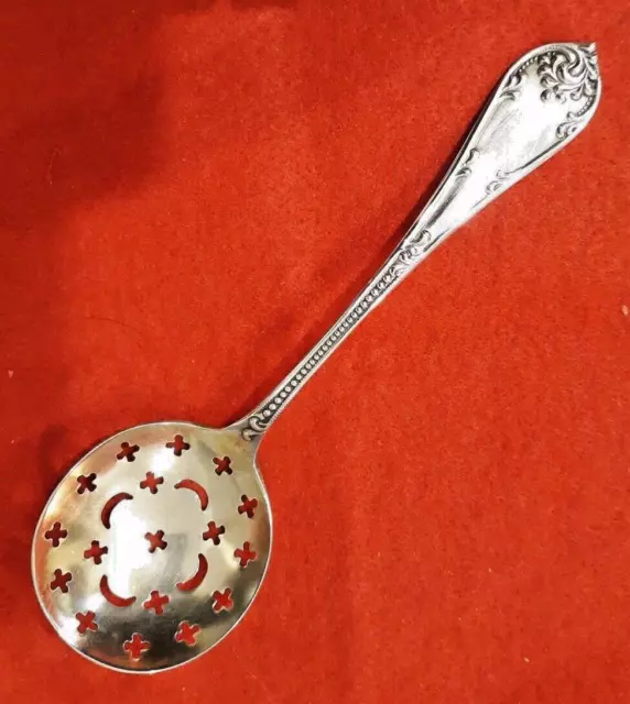 Towle Rustic Sterling Silver 5 1/4" Pierced Bowl Bon Bon Spoon - Monogrammed