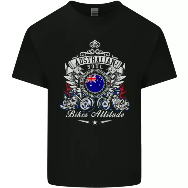 T-shirt top da uomo in cotone Australian Biker Australia moto da motociclista australiano