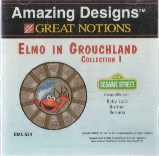 AMAZING DESIGNS GREAT Notions Elmo In Grouchland Collection I Memory