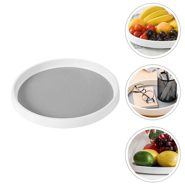 Bandeja redonda para mesa de centro tocador estante de almacenamiento acondicionamiento
