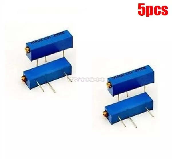 5Pcs 500K Ohm Trimpot Trimmer Potentiometer 3006P 3006 bt