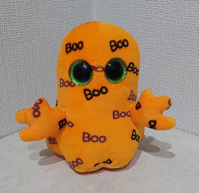 TY Ghoulie the Orange Ghost Boo 6" Sammlerstück kuschelig Plüschtier Beanie Baby