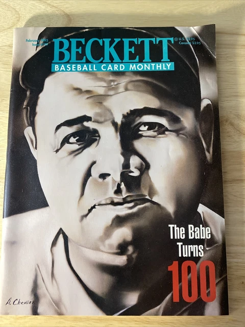 BABE RUTH Beckett Baseball Monthly Magazine #119 Derek Jeter Back Cover Feb 1995