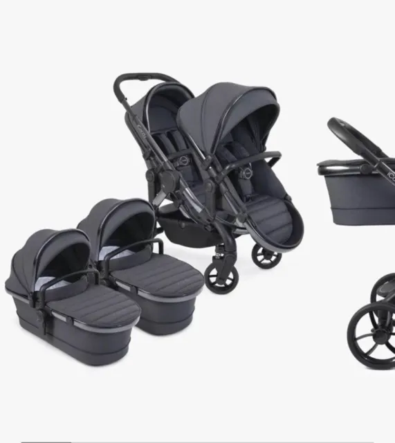 iCandy Peach 6 Double Pushchair - FULL TRAVEL SYSTEM Inc CAR SEATS & ISOFIX