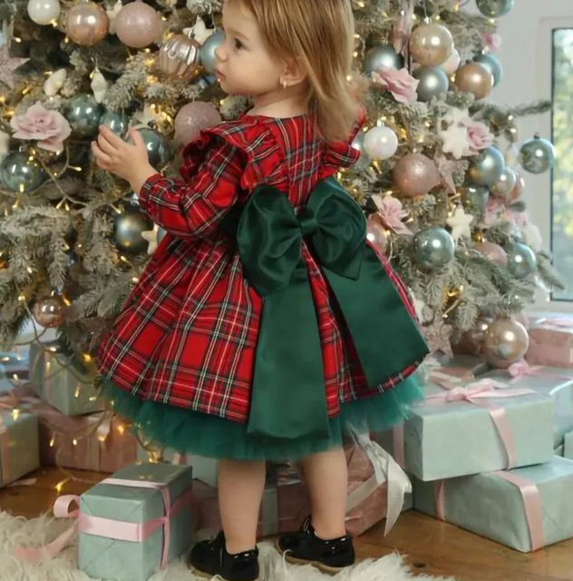 vestito bambina natale natalizio abito vestitino party neonata