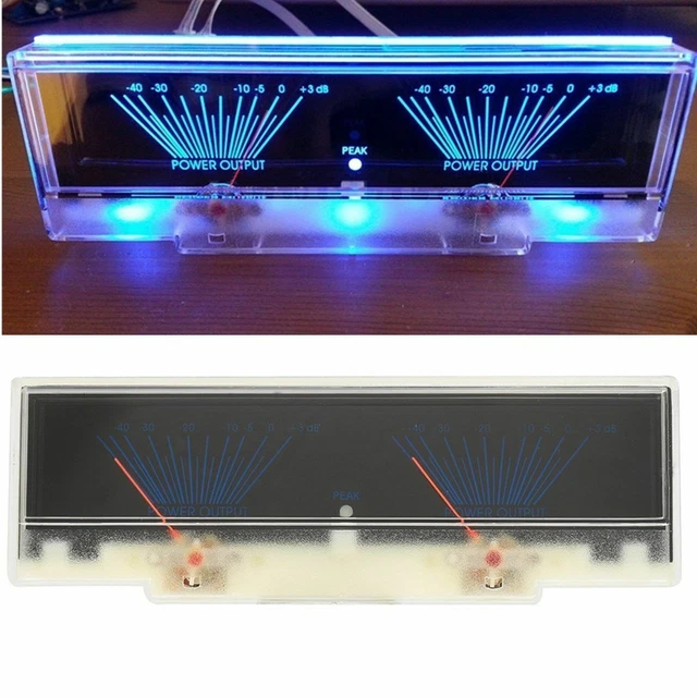 POWER AMPLIFIER PANEL Dual Analog VU Meter Audio Level dB Meter With