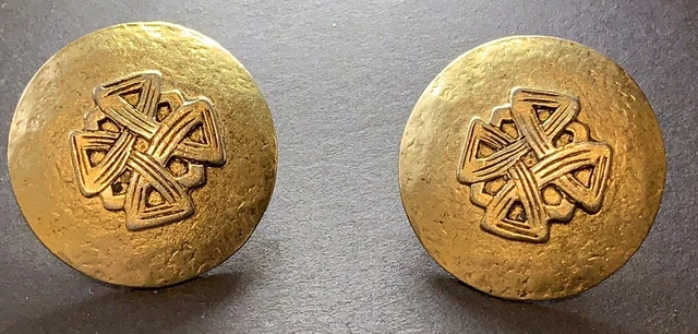 Lot De 10 Boutons Anciens Métal Doré 22mm - Neufs, Fabrication Française, Couleur Or