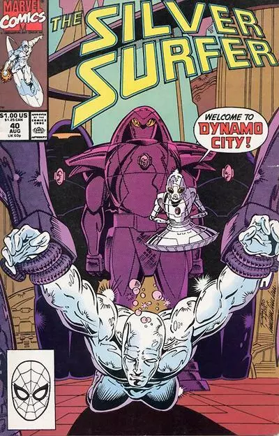 SILVER SURFER (Vol. 3) #40 F, Direct, Marvel Comics 1990 Stock Image