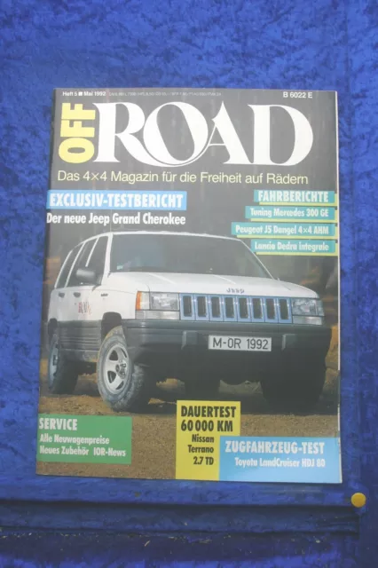 Off Road 5/92 Jeep Grand Cherokee Mercedes 300 GE Toyota HDJ80 Nissan Terrano