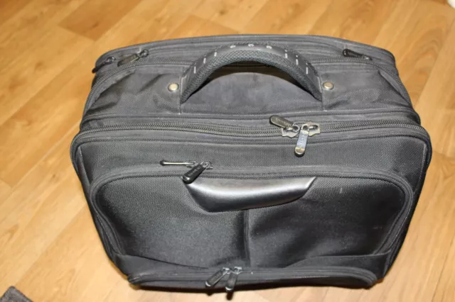 Pilotenkoffer Trolley Aktenkoffer Business Koffer 47 cm Schwarz Dermata