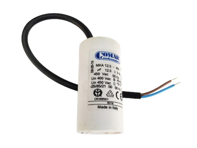 OE Italie Moteur électrolytique Comar Condensateur Fil 12.5UF 450V 12 ~ 13UF