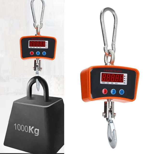 Gru scala gancio elettronico scala 1000 kg con batteria ricaricabile (spina UK)