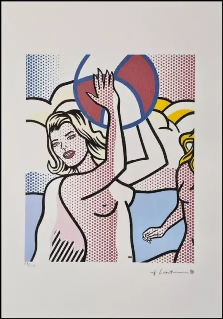 ROY LICHTENSTEIN * Nudes with Beach Ball * signed lithograph * limited # xx/150